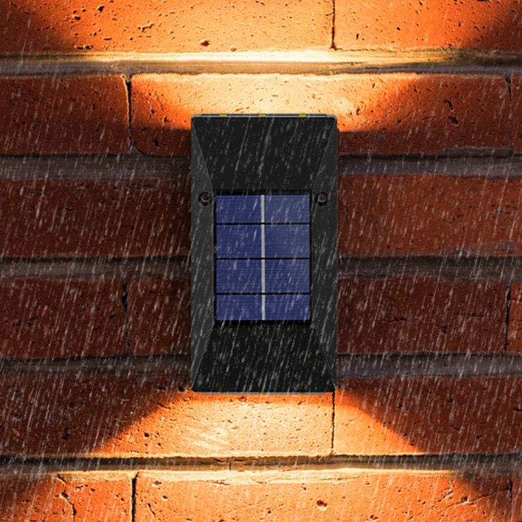2PCS Outdoor Solar Light LED Waterproof Decoration Wall Lamp For Fence Porch Country Balcony House Garden Street Lighting - White