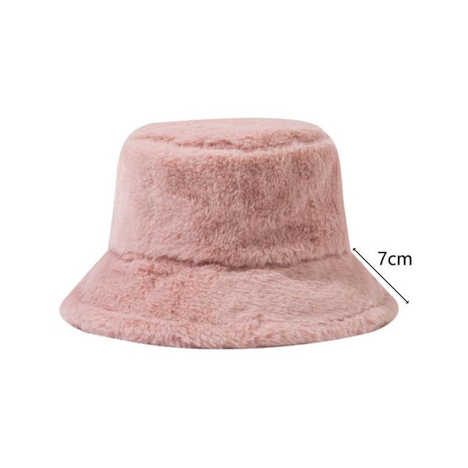 Fisherman Cap Attractive Fluffy Solid Color Cold-Khaki