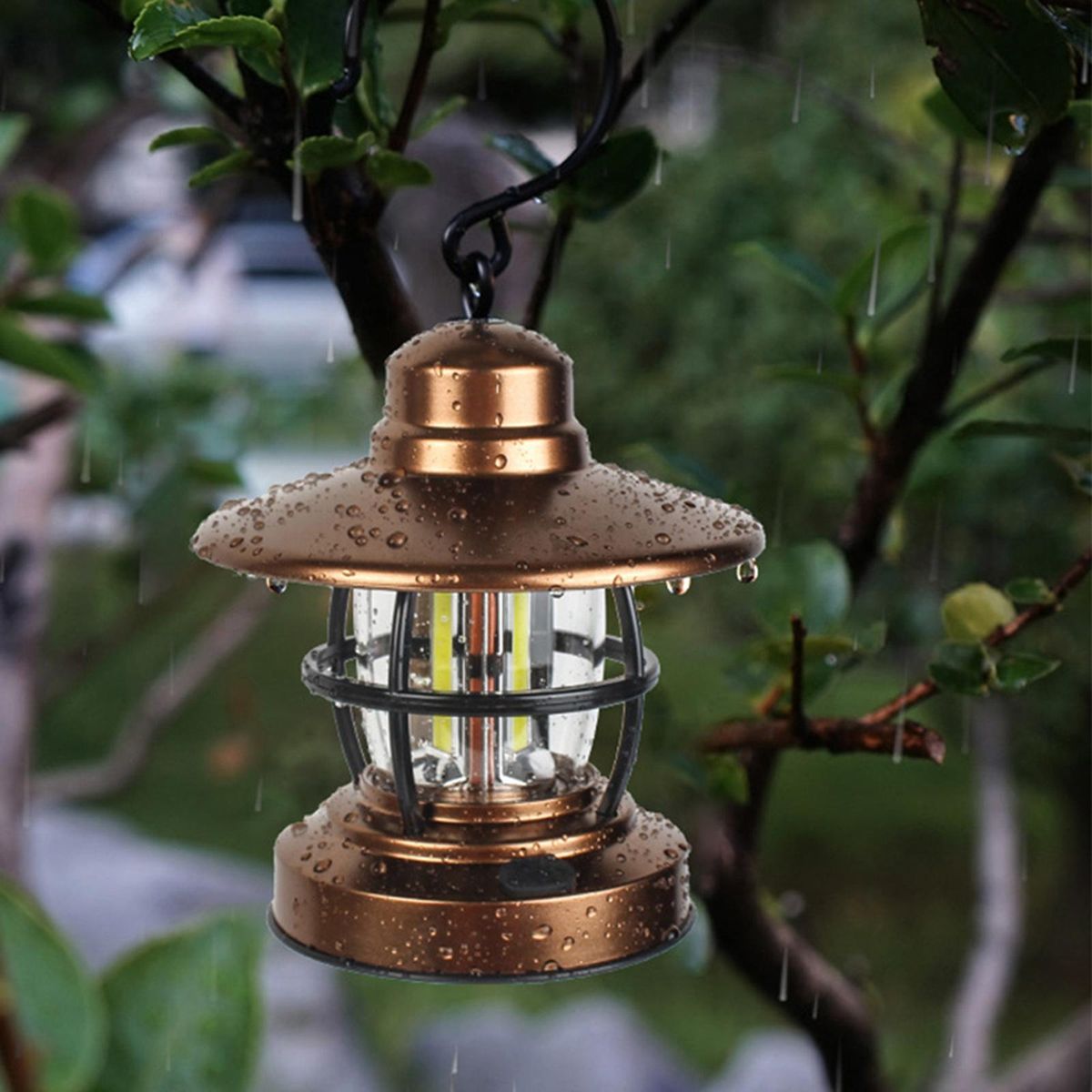 Retro Style Camping Lantern Light Tent Lamp Battery Operated For