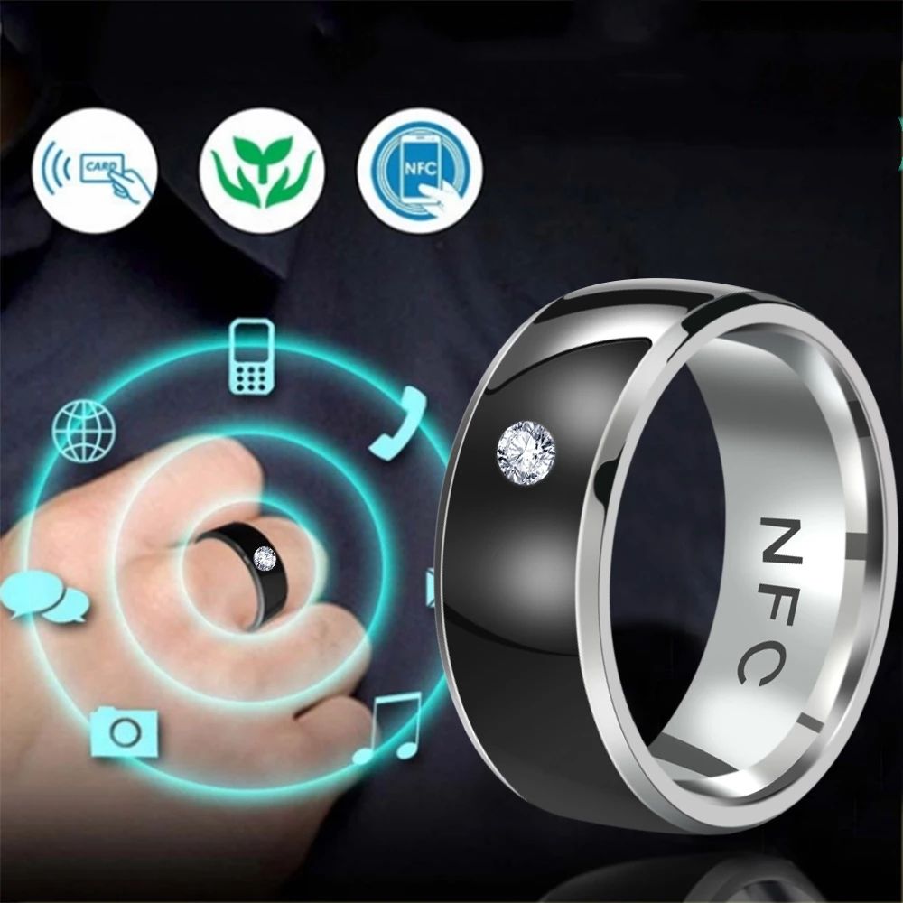 1 PC Stainless Steel Rhinestone Smart Temperature Sensing