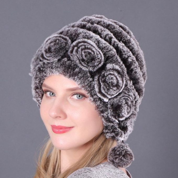 Women Autumn Winter Outdoor Warm Pompom Hat Cold-proof-