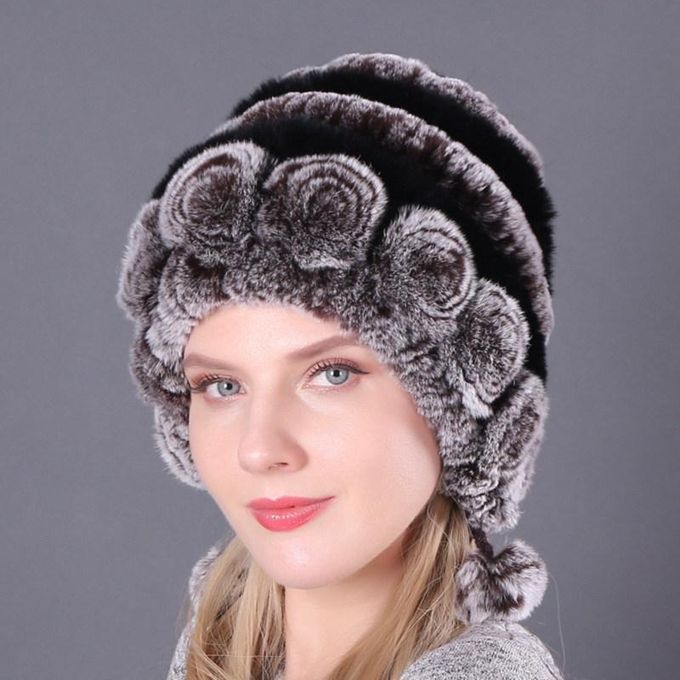 Women Autumn Winter Outdoor Warm Pompom Hat Cold-proof-