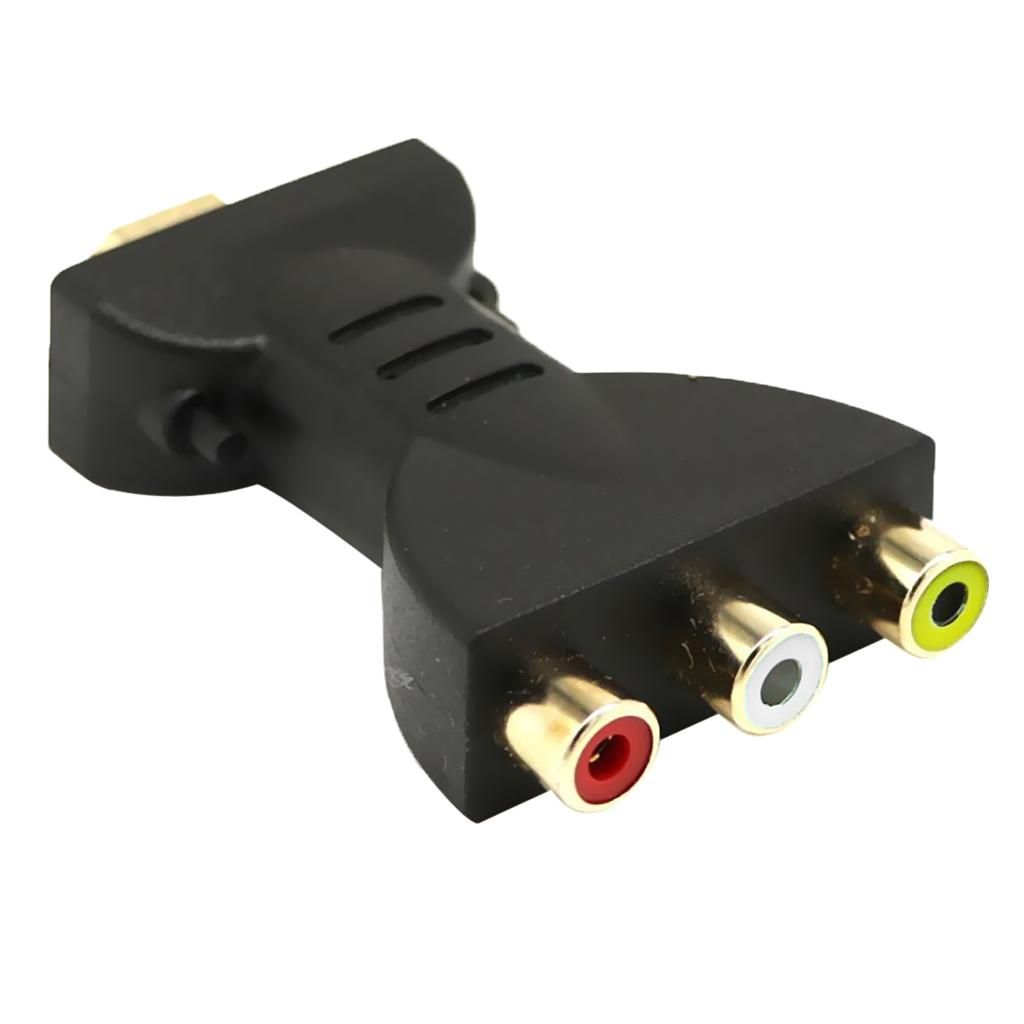 Gold-Plated Male To 3 Video Audio AV Adapter For 1080P