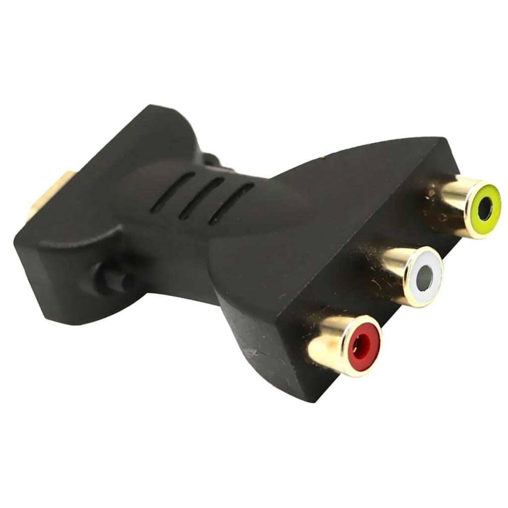 Gold-Plated Male To 3 Video Audio AV Adapter For 1080P