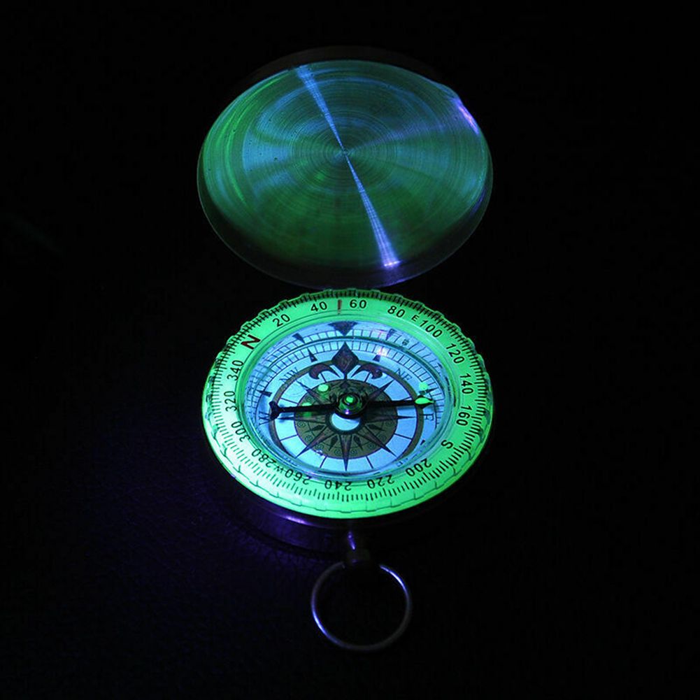 Retro Luminous Brass Pocket Watch Outdoor Camping Hiking