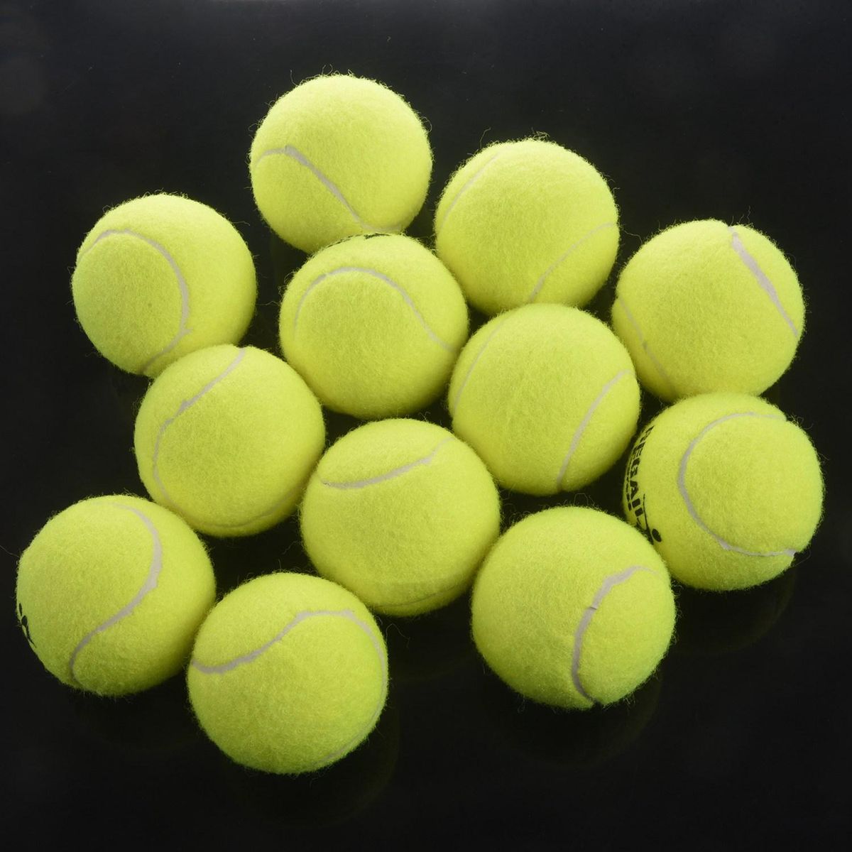 Regail 12Pcs Tennis Ball Natural Rubber Competition Tennis