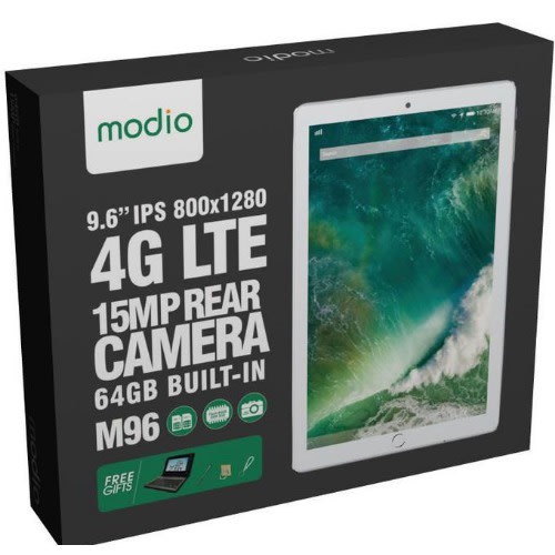 Modio M96 - Dual Sim Tablet - 9.6" - 64GB ROM - 3GB RAM - Keyboard - Touch