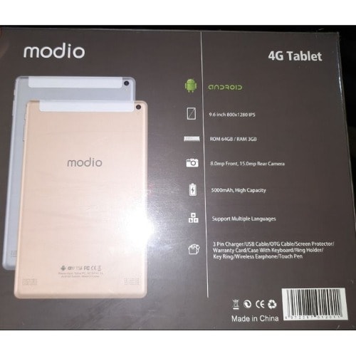 Modio M96 - Dual Sim Tablet - 9.6" - 64GB ROM - 3GB RAM - Keyboard - Touch