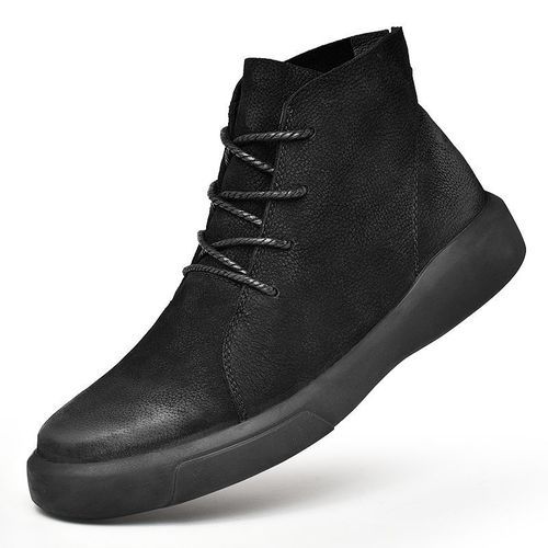 Mens Ankle Boots Leather Casual Loafers Shoes