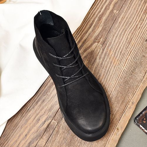 Mens Ankle Boots Leather Casual Loafers Shoes