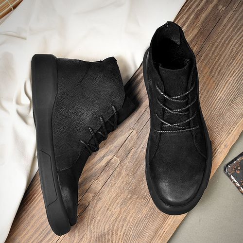 Mens Ankle Boots Leather Casual Loafers Shoes