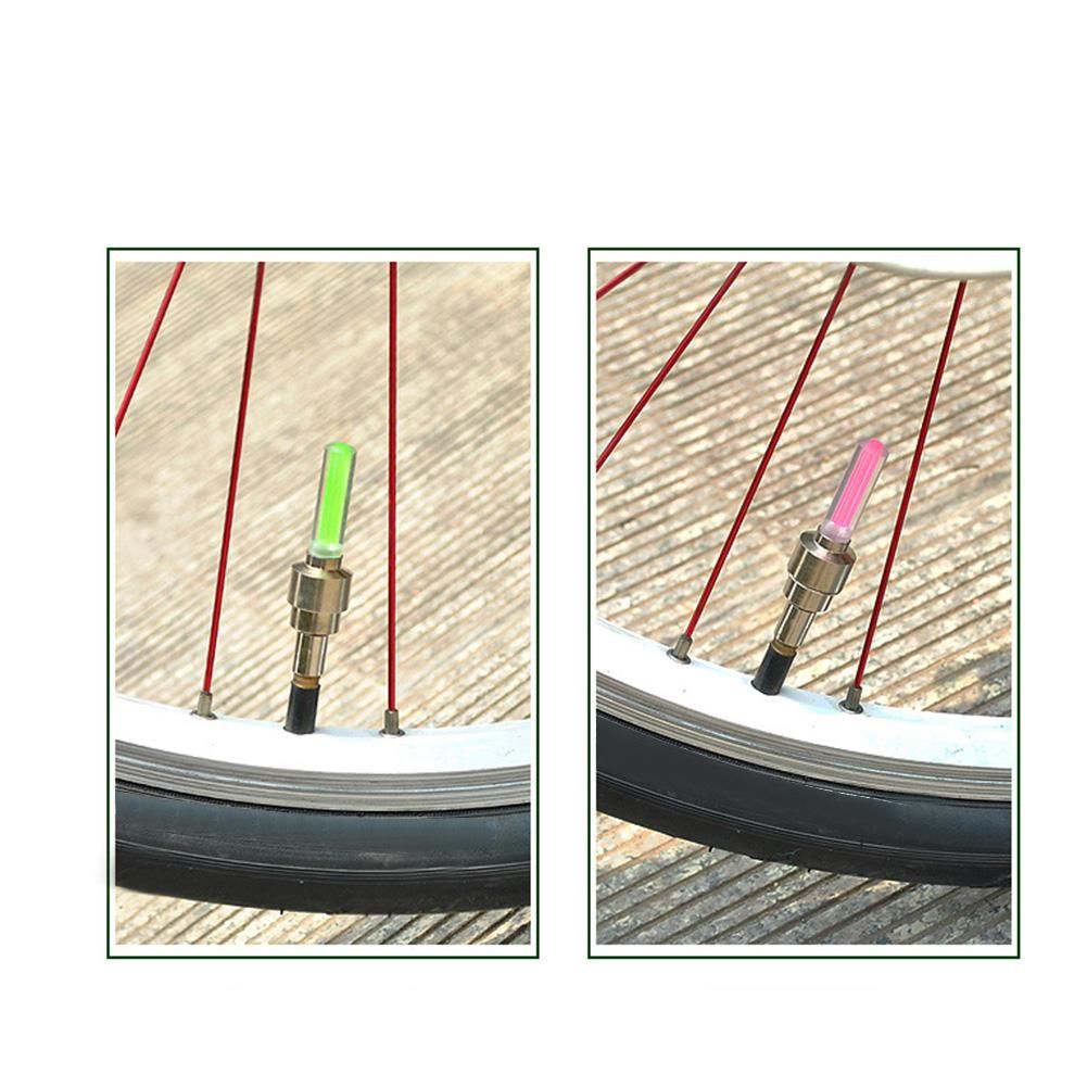 Bike Light with No Battery Mountain Road Bike Bicycle Lights LEDS Tyre Tire Valve Caps Wheel Spokes LED Light BL0157