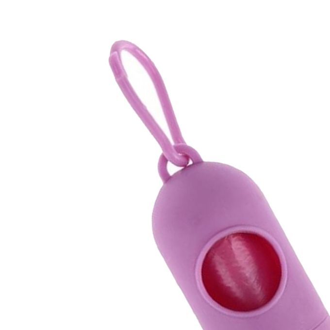 Lightweight Pet Dog Poop Bag Dispenser Waste Garbage Bags Carrier Pink