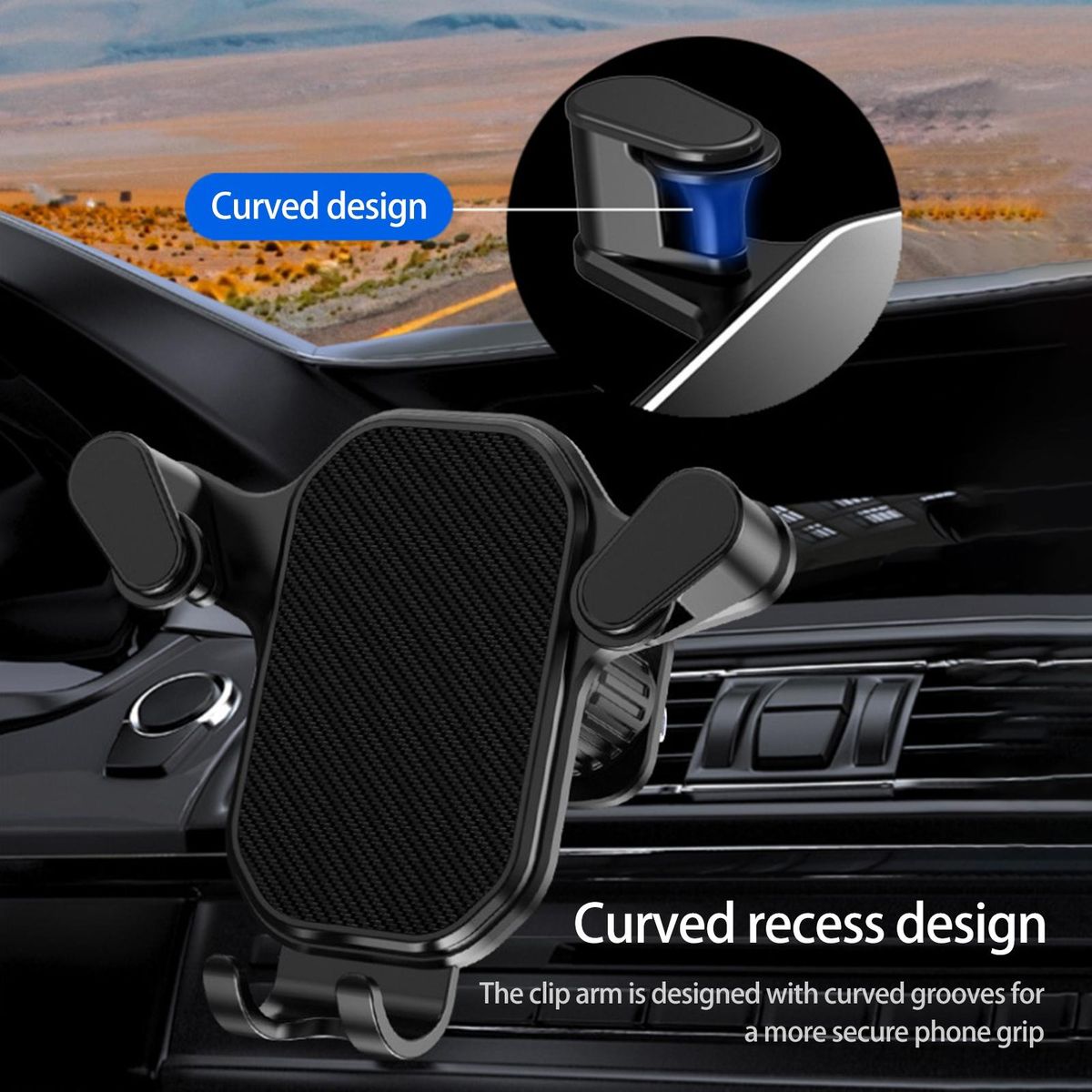1 Set Car Phone Mount Firmly Fixed High Strength Car Navigation Bracket