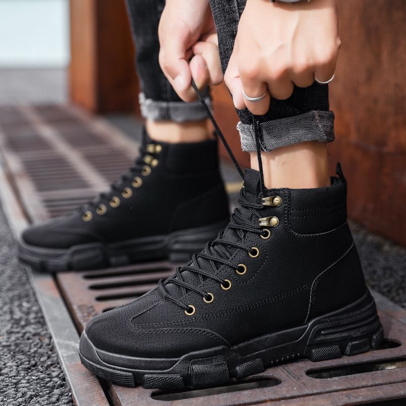 Winter Autumn Men Ary Boots Quality Special Force Tactical Desert Combat Ankle Boats Army Work Shoes Outdoor Sneakers-Beige