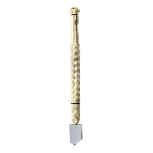 Gold Tone Metal Nonslip Handle Oil Feed Glass