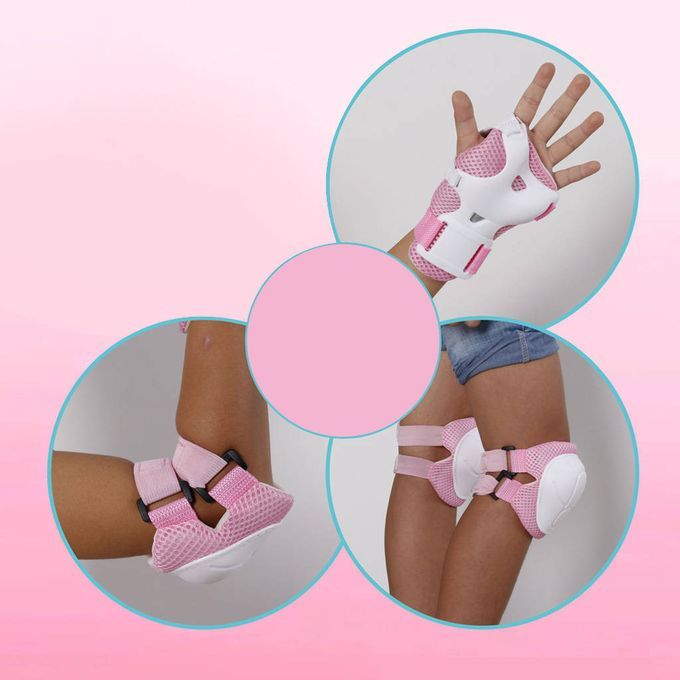 6 Kids/Youth Knee Pad Elbow Pads  Guards For BMX Multi Pink