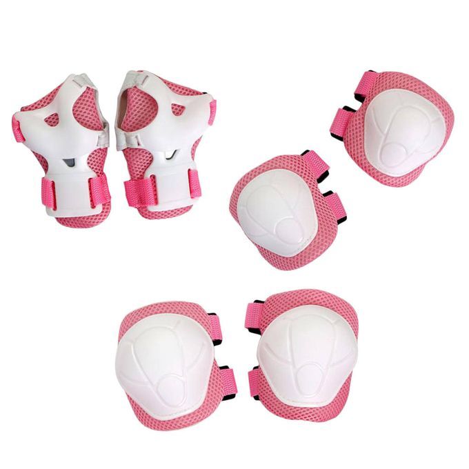 6 Kids/Youth Knee Pad Elbow Pads  Guards For BMX Multi Pink