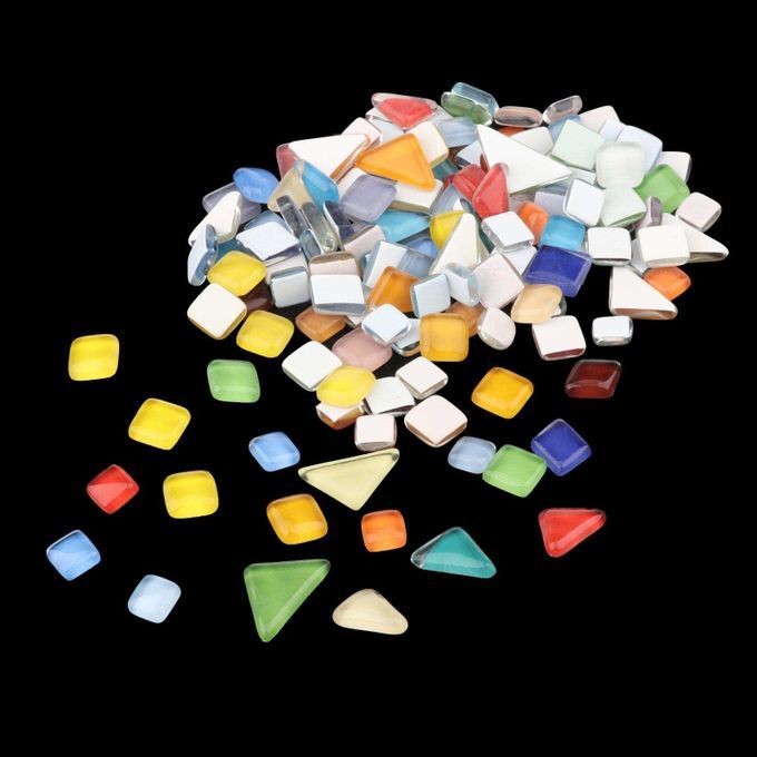 Bright Mosaic Tiles Assorted Craft Glass Pieces  Multicolors