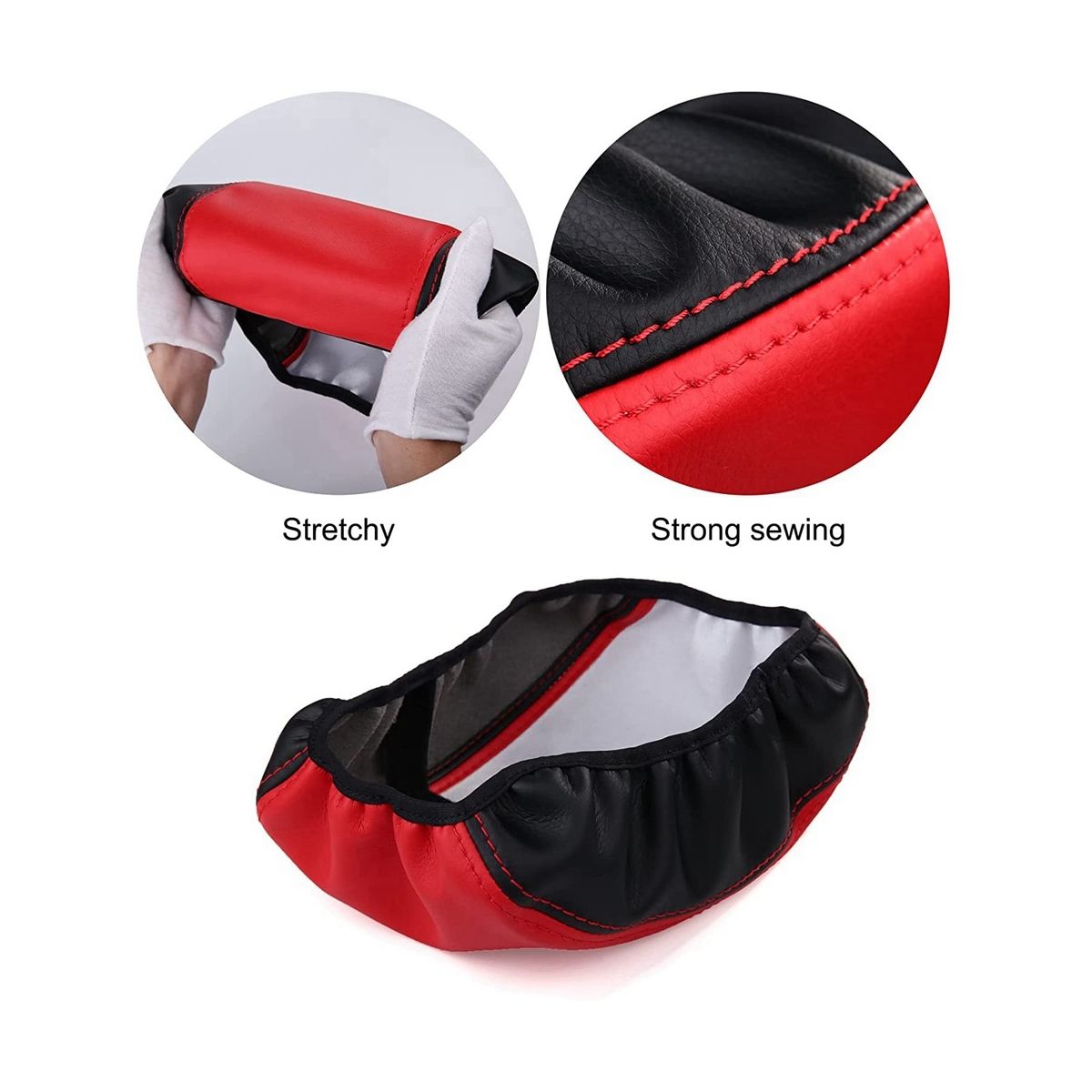 Black Microfiber Leather Interior Center Control Armrest