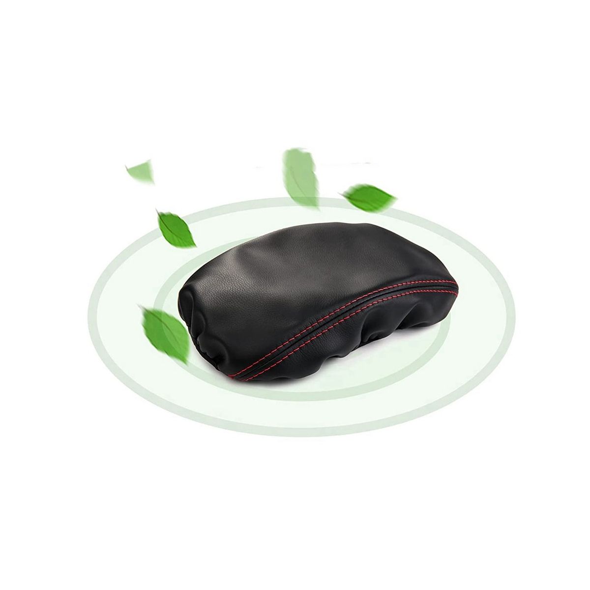 Black Microfiber Leather Interior Center Control Armrest