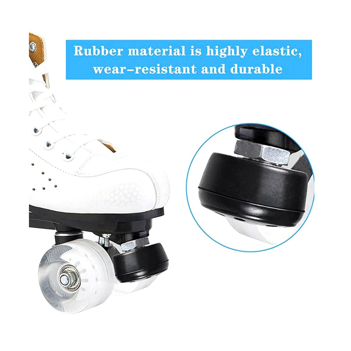 1 Pair 85A Roller Skates Toe Stops with 9/16 Inch (14mm) Bolt