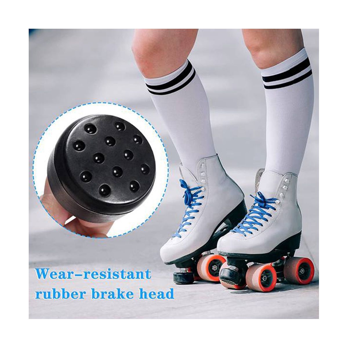 1 Pair 85A Roller Skates Toe Stops with 9/16 Inch (14mm) Bolt