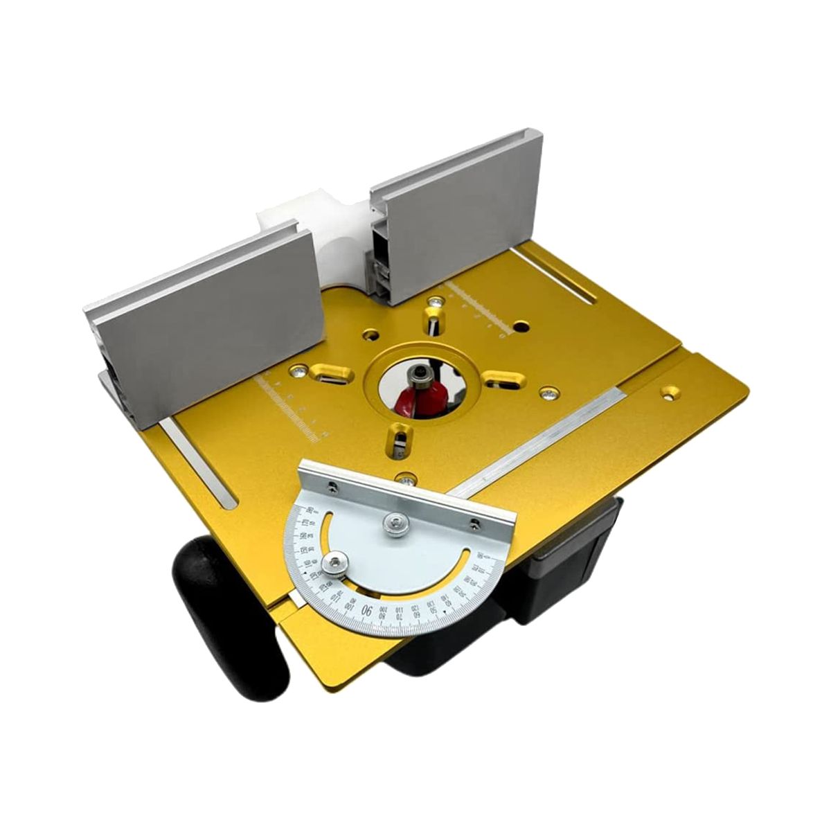 Router Table Insert Plate Aluminum Alloy Wood Milling Flip Board Trimming Machine Engraving Auxiliary ToolGold