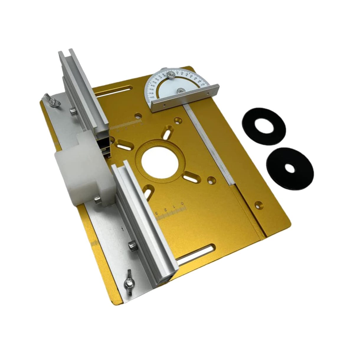 Router Table Insert Plate Aluminum Alloy Wood Milling Flip Board Trimming Machine Engraving Auxiliary ToolGold