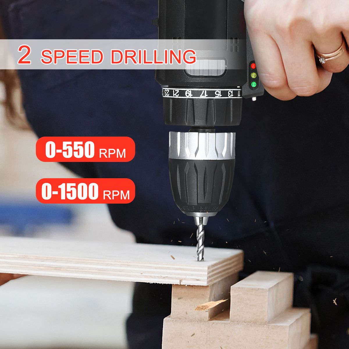 160W 21V Cordless Drill Dirve Kit 2 Speed Brushless Cordless