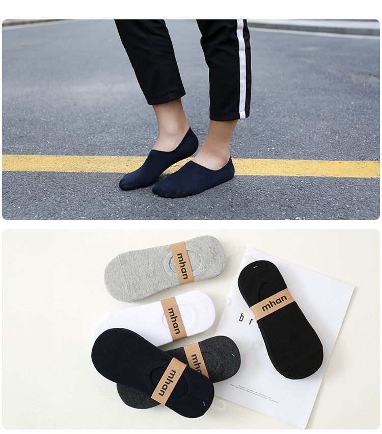 5 Pairs Men's Quality Ankle Socks Low Cut Cotton Socks
