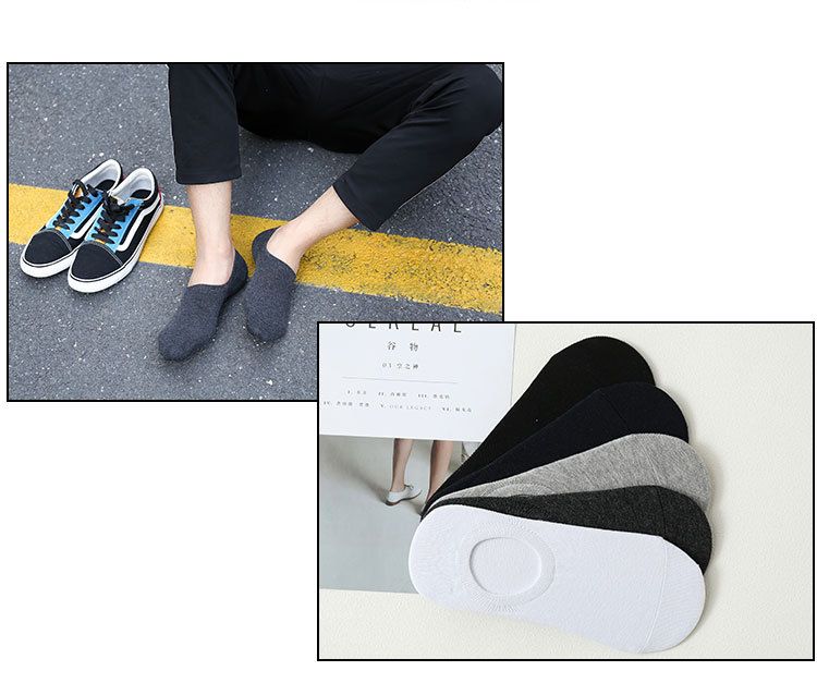 5 Pairs Men's Quality Ankle Socks Low Cut Cotton Socks