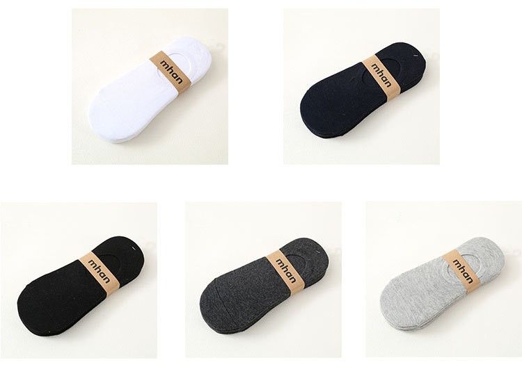 5 Pairs Men's Quality Ankle Socks Low Cut Cotton Socks