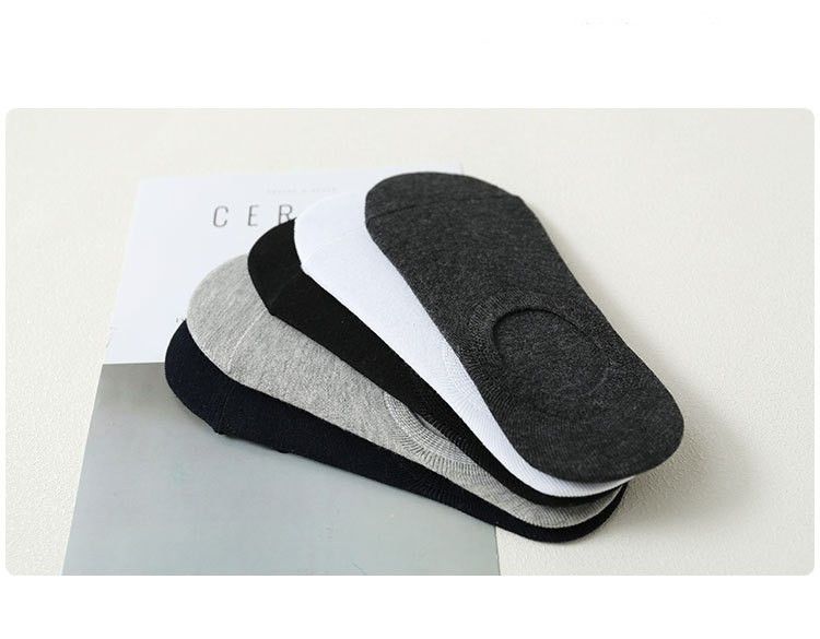 5 Pairs Men's Quality Ankle Socks Low Cut Cotton Socks