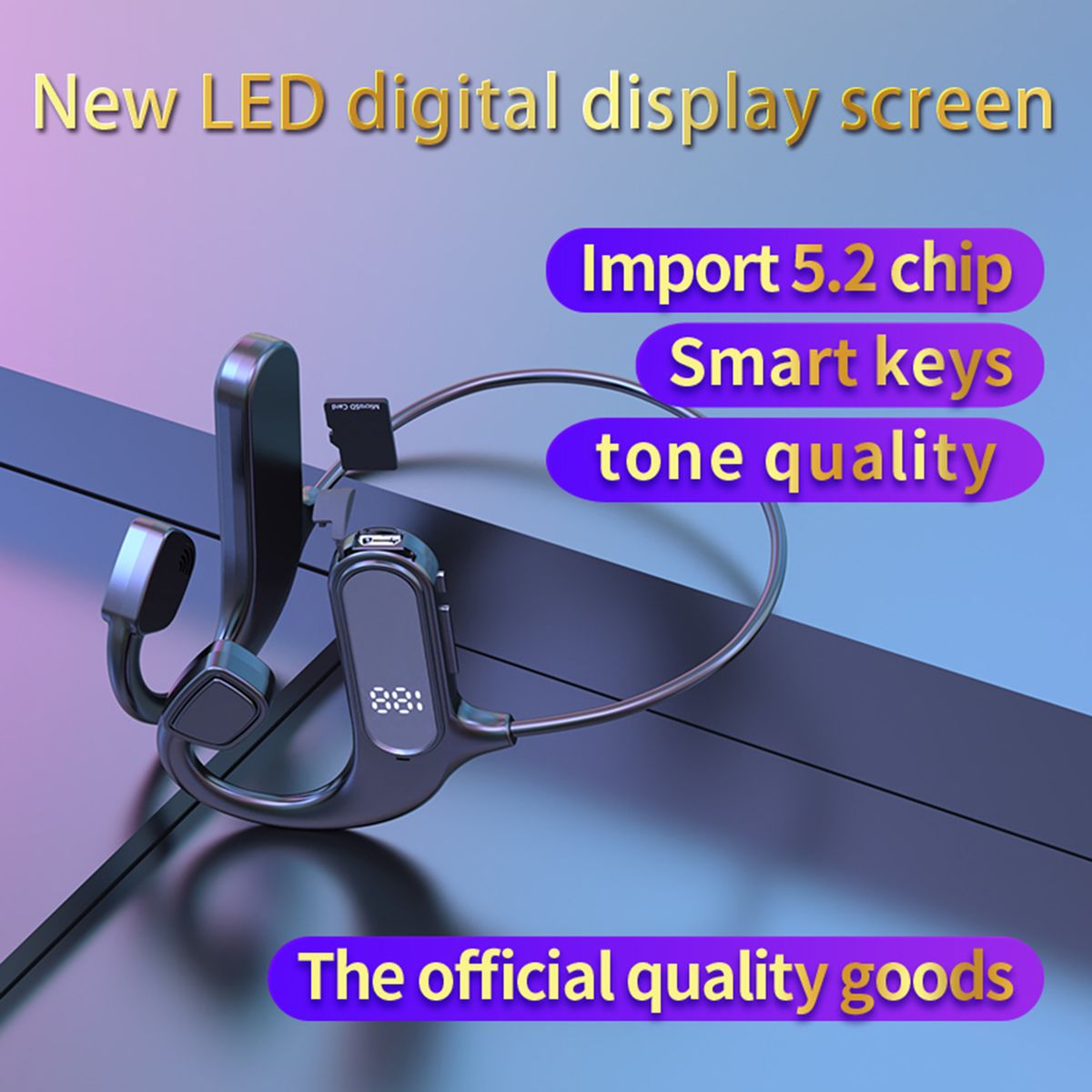 Wirelessly Stereo BT Earphones Intelligent Noise Reduction