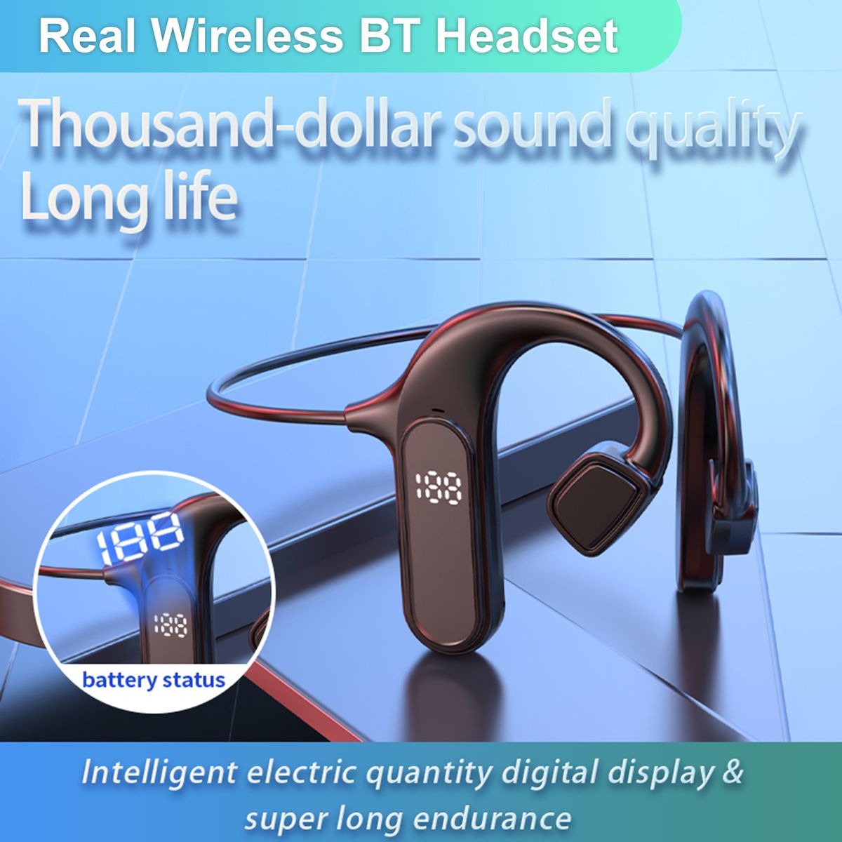 Wirelessly Stereo BT Earphones Intelligent Noise Reduction