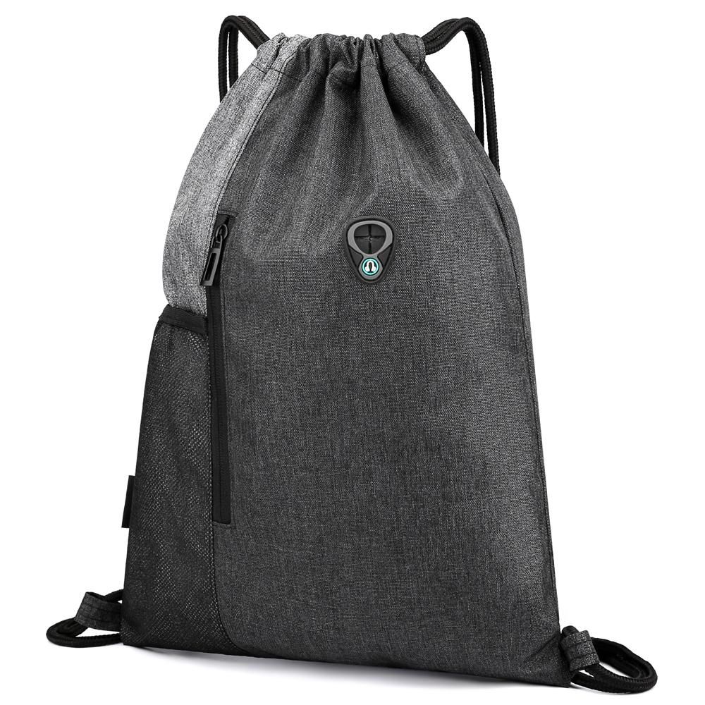 Drawstring BackpaGym Sawith Earphones JaWater-resistant Drawstring Bucket Bag Light Safor Adults and Teenagers Kids