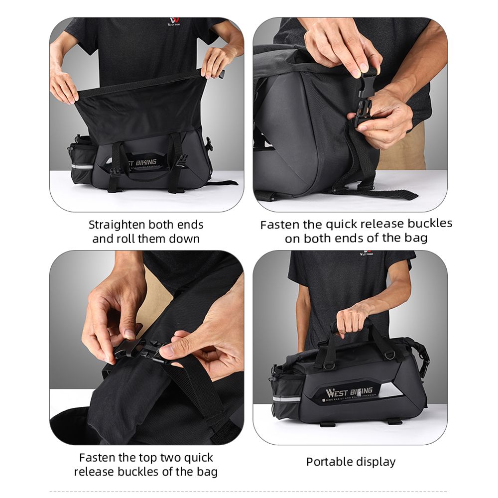 Expandable Bike Rear Seats Bag Bicycle Riding Storage Bag