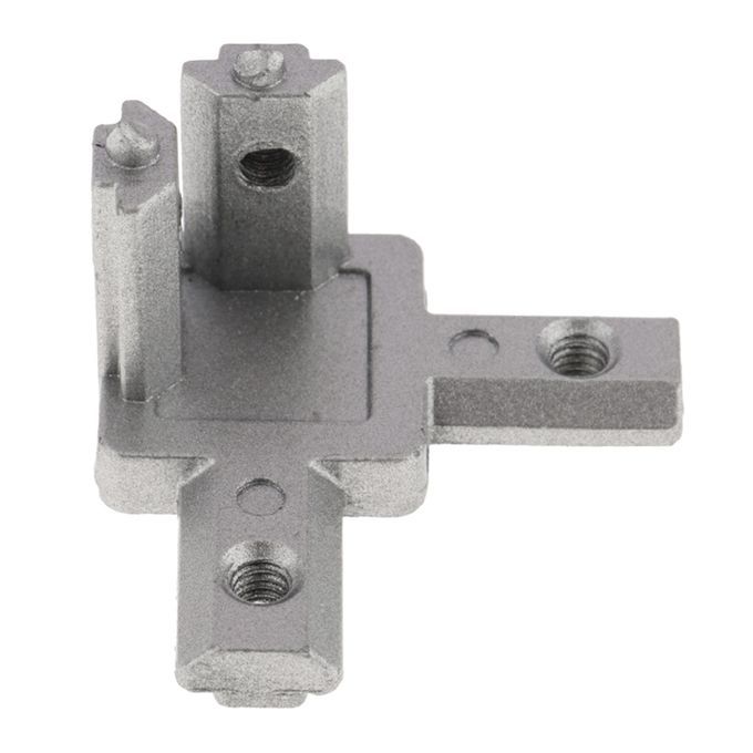 Aluminum T-slot Profile 3-Way 90L Inside Corner Connector W/ Screw