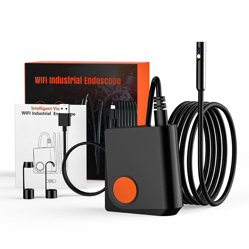 ANESOK W200 8mm Dual Lens 2K Wifi Wireless Endoscope