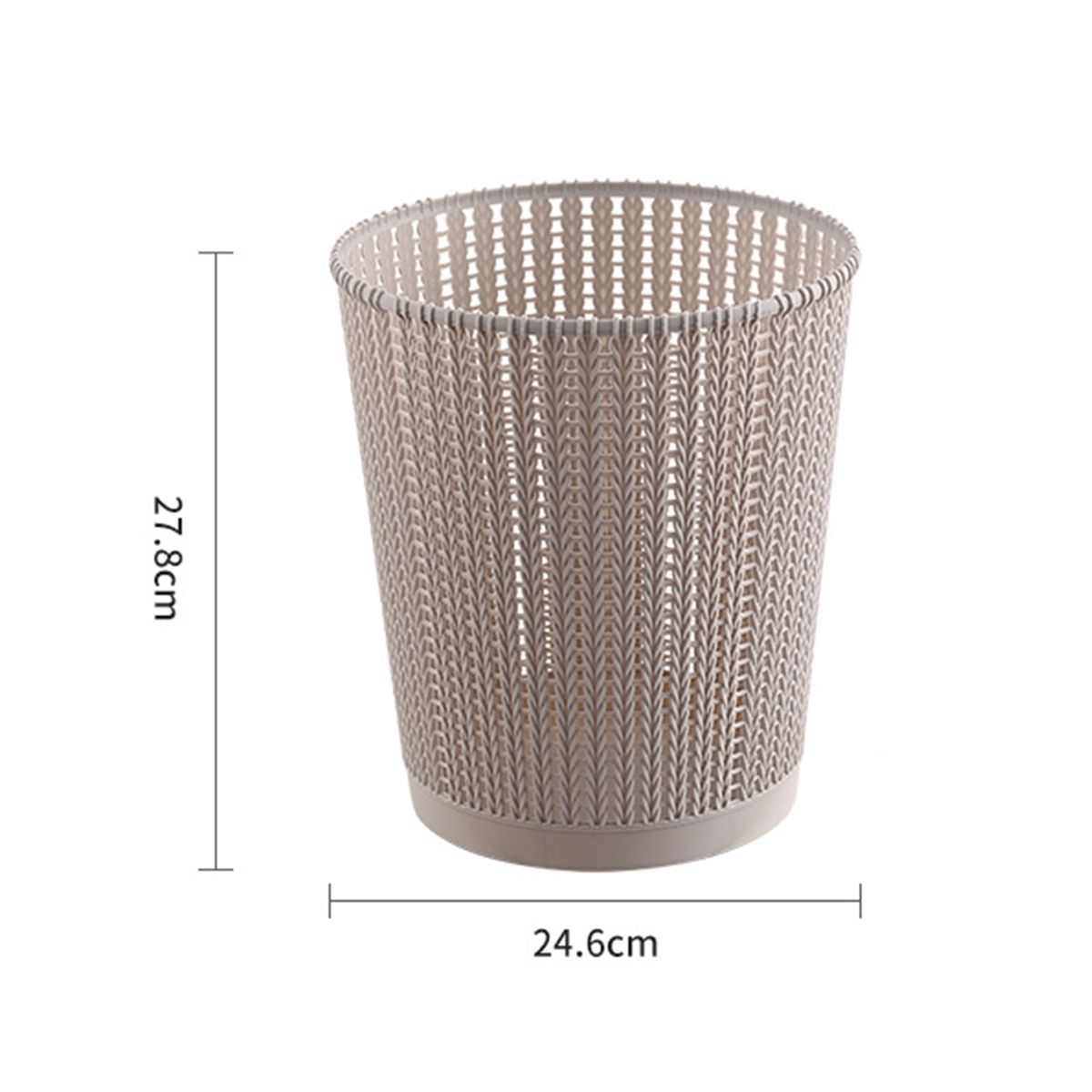Trash Can Imitation Rattan Without Cover Room Bedroom Simple Fashion Kitchen Modern Office Creamy-White