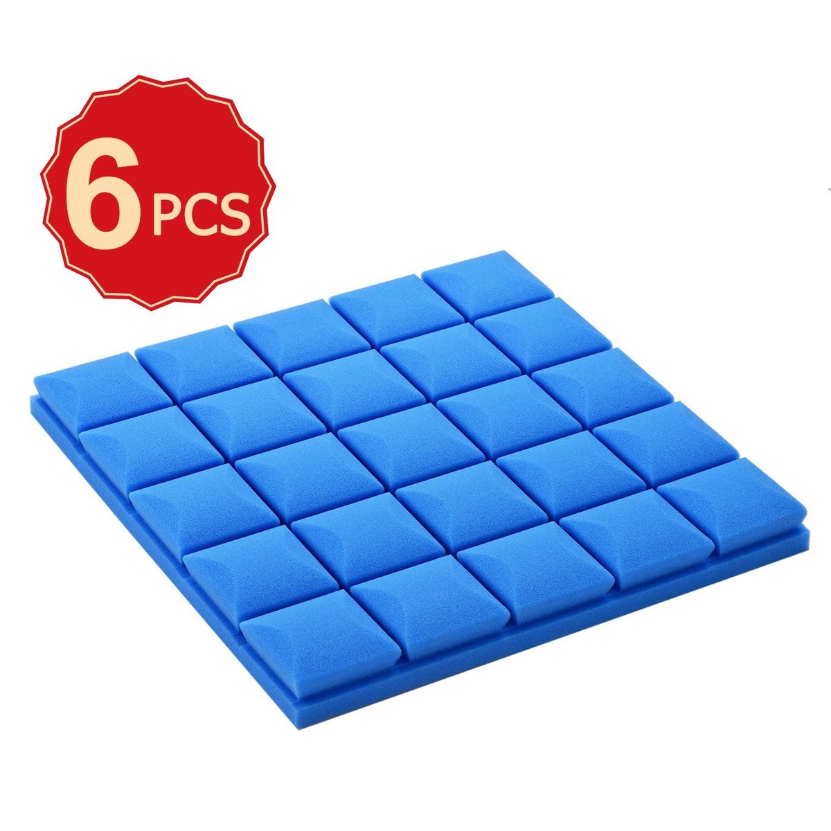 6 Pack Set Acoustic Foam Panels High Density Soundproof