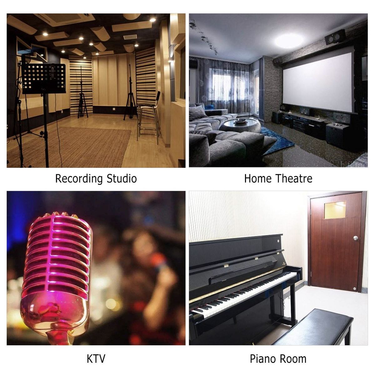 6 Pack Set Acoustic Foam Panels High Density Soundproof