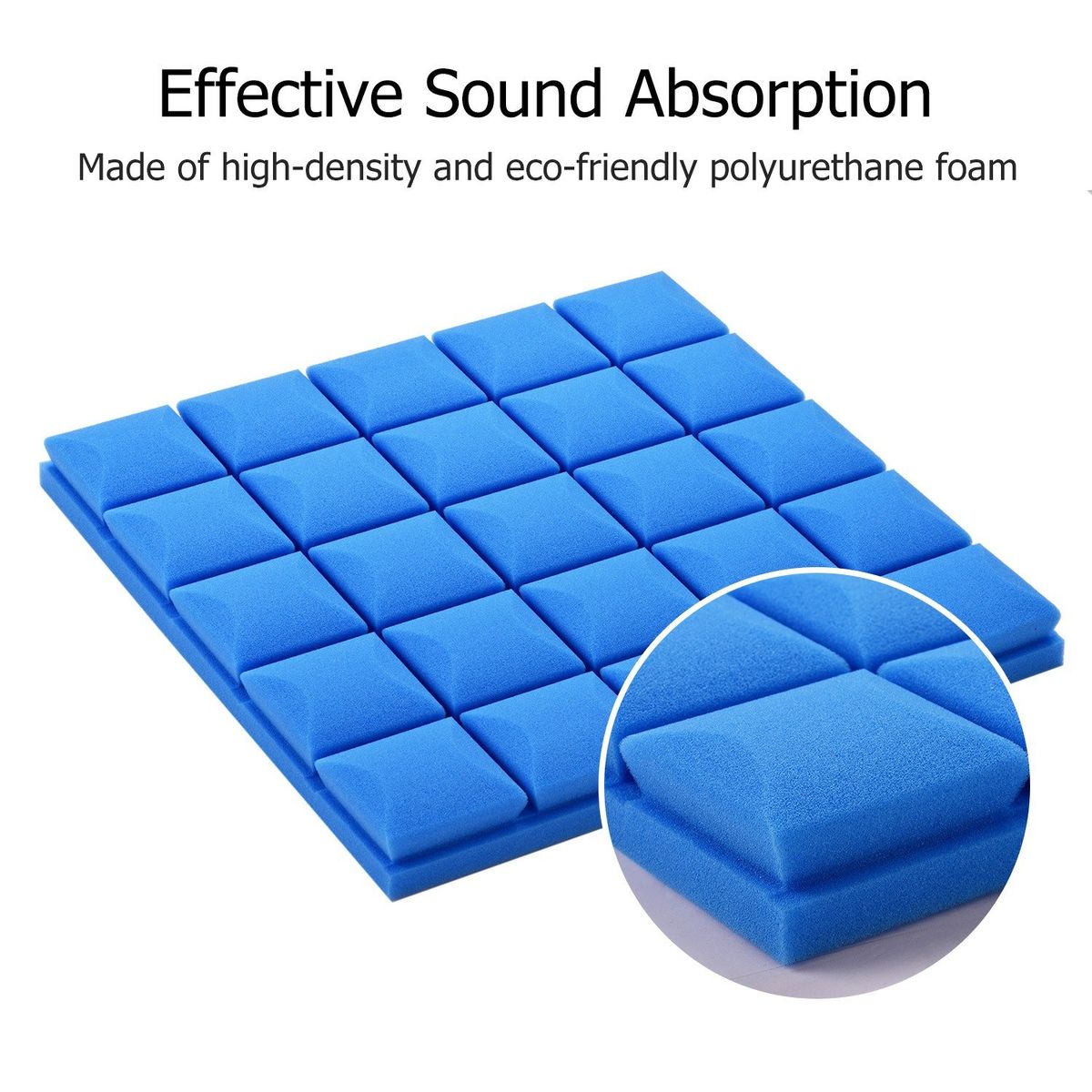 6 Pack Set Acoustic Foam Panels High Density Soundproof