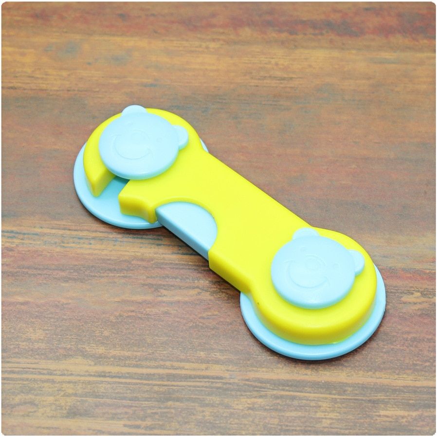 Child Protection Cabinet Lock Baby Bear Blue Yellow