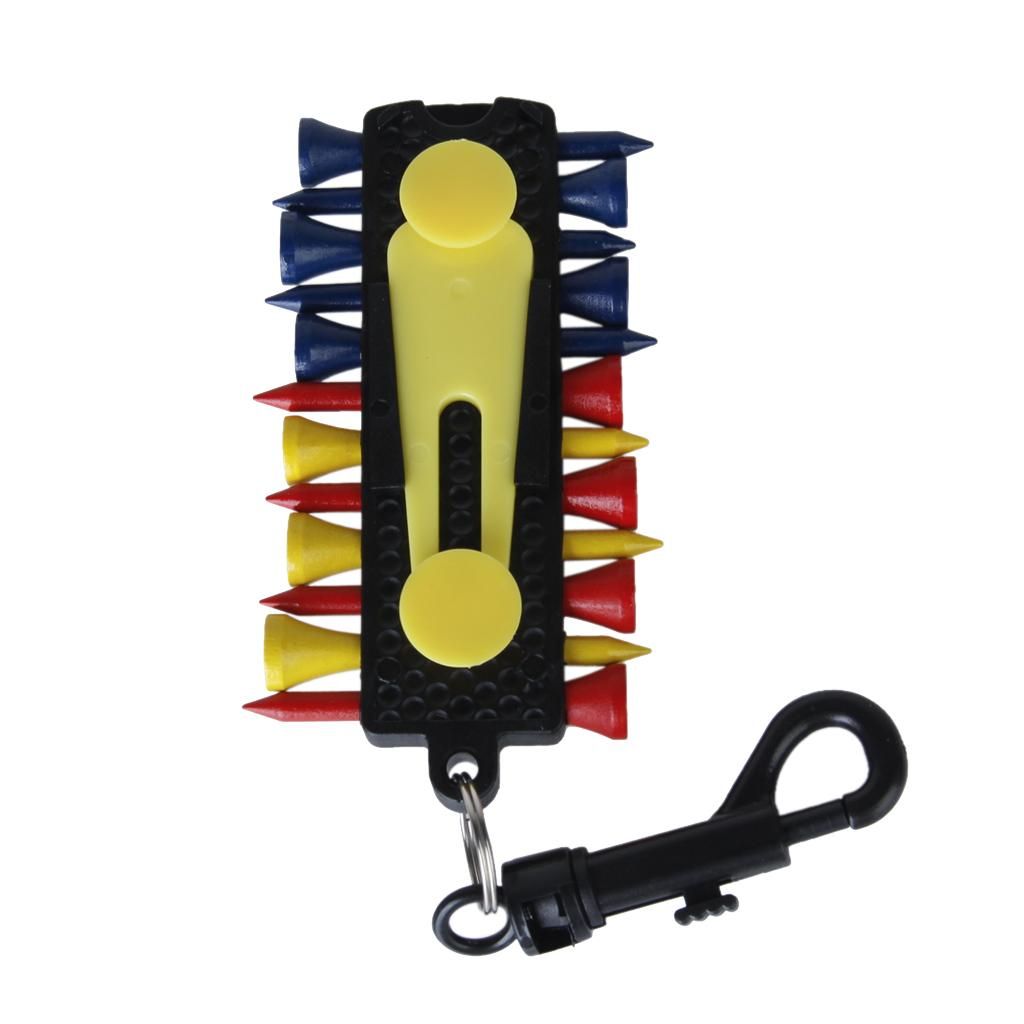 Handy GOLF TEE HOLDER CARRIER CADDY W 12 Tees 2 Ball Markers Divot