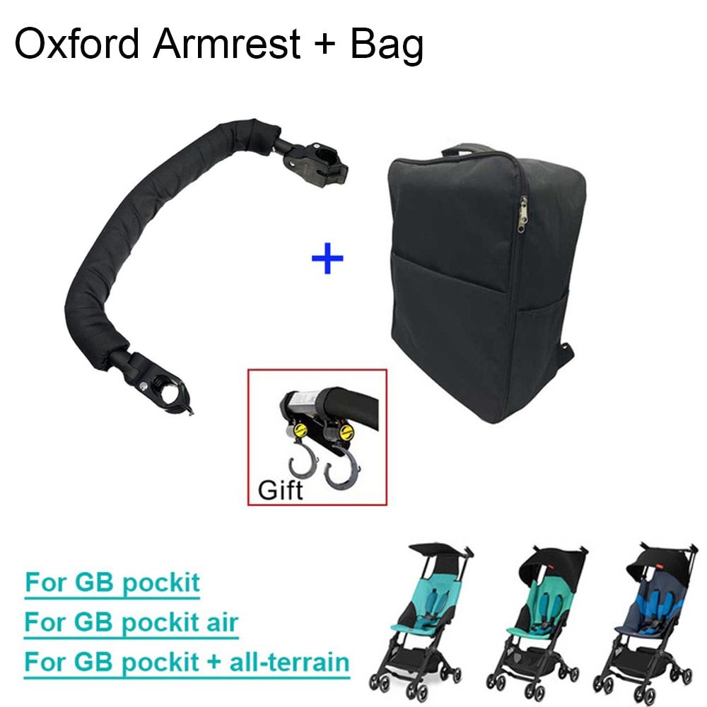 Sac De Voyage Et Accoudoir Pour Accessoires De Poussette De Bebe, Pour GB Pockit Plus, Sac a Dos De Rangement Pour Goodbaby Pockit + (pas Pour Toutes Les Villes) Oxford Armrest Bag