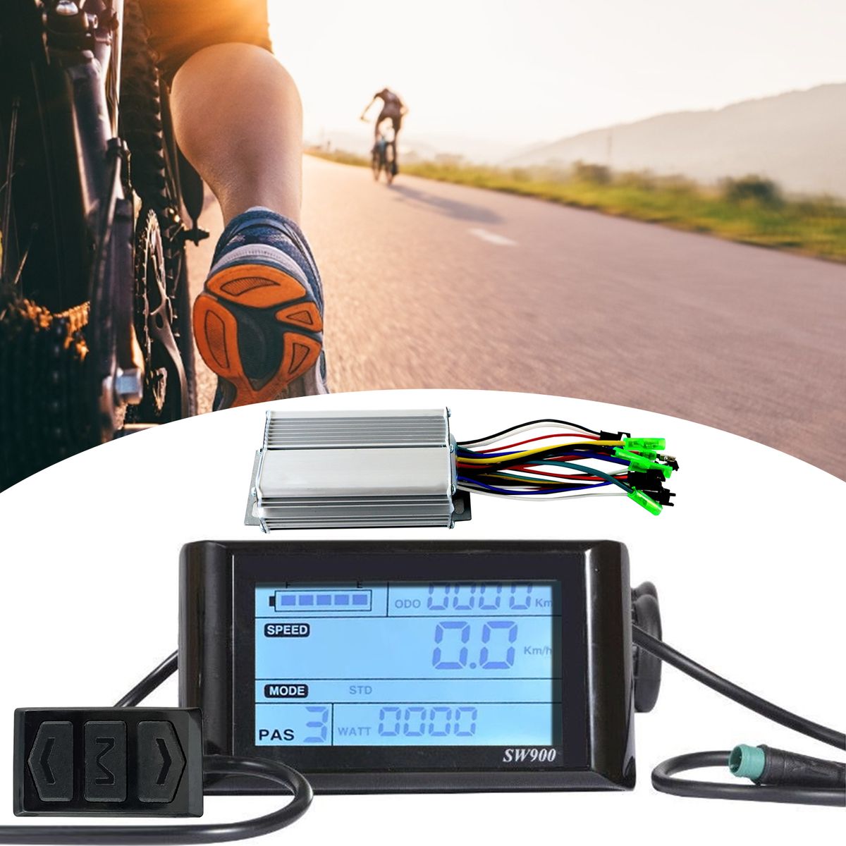 E-bike Brushless Controller LCD Display Panel Kit With Dual