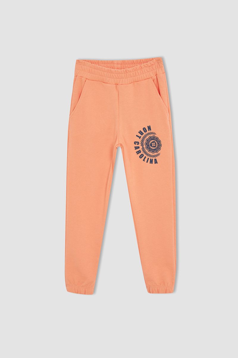 Girl - Regular Fit Knitted Bottom Trousers - Orange