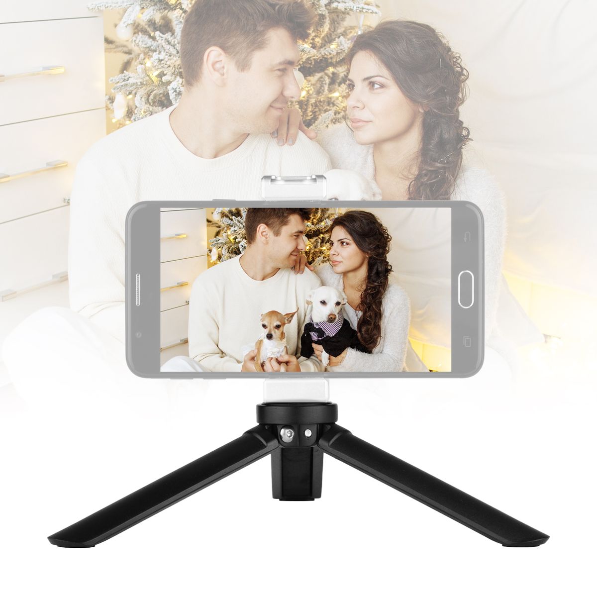 Mini Desktop Metal Tripod Stand 1/4 Inch Screw For